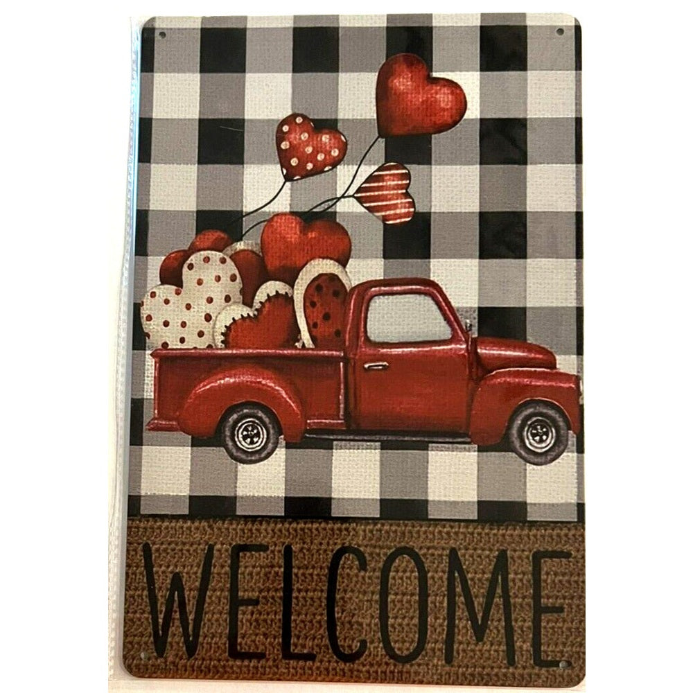 Welcome 8" x 12" Novelty Metal Sign Home & Garden:Home Décor:Plaques & Signs Style Your Walls